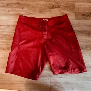 Old Navy Men’s Maroon Swim Trunks size Large